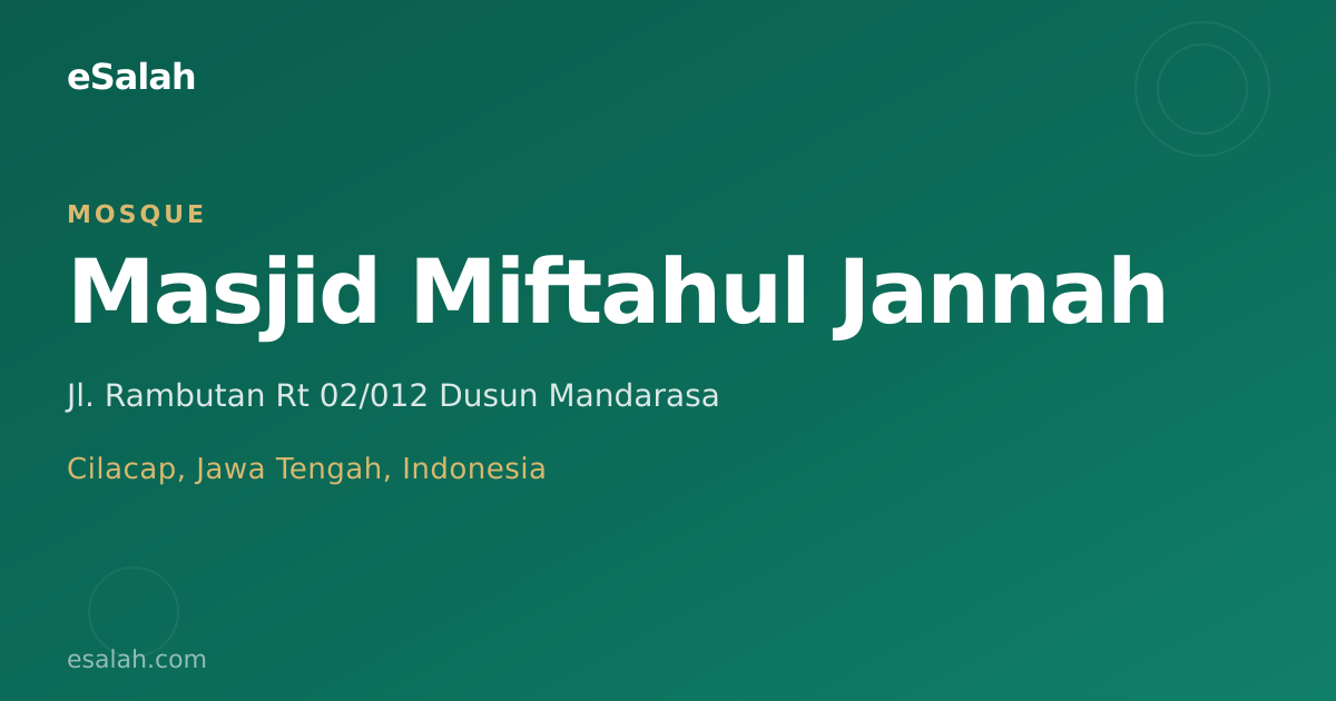 Miftahul Jannah: Pusat Kehidupan Beragama di Panyiriban